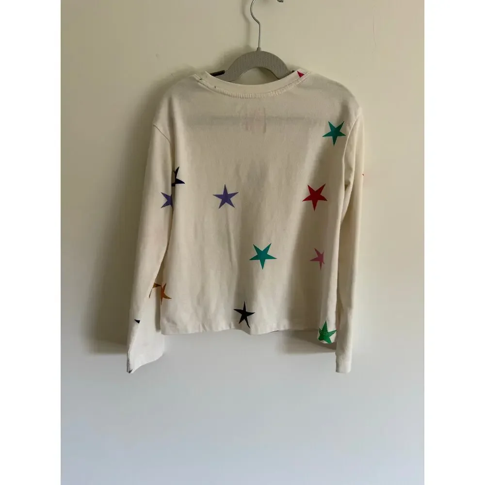 $8 Cat & Jack Star Print Long Sleeved Tee - girls Small (6/7)